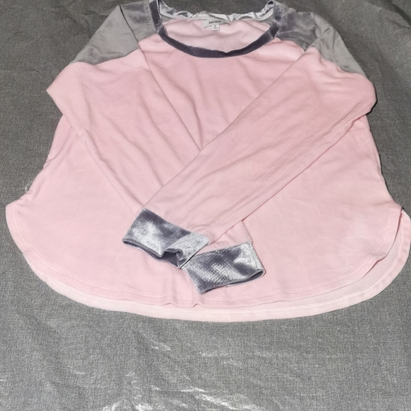 Kensie Medium PJ Set Long sleeved top pant bottoms Pink Grey Gray Pajama Pajamas - Picture 4 of 16